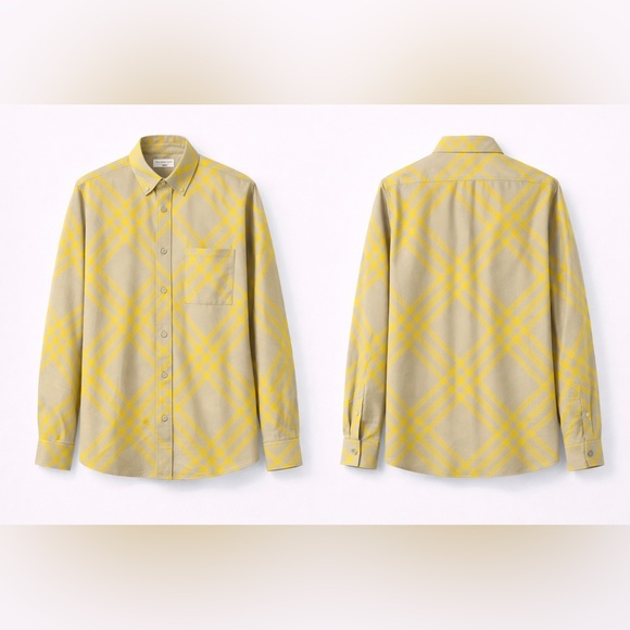 Burberry Checked Cotton Twill Shirt XXL NWT